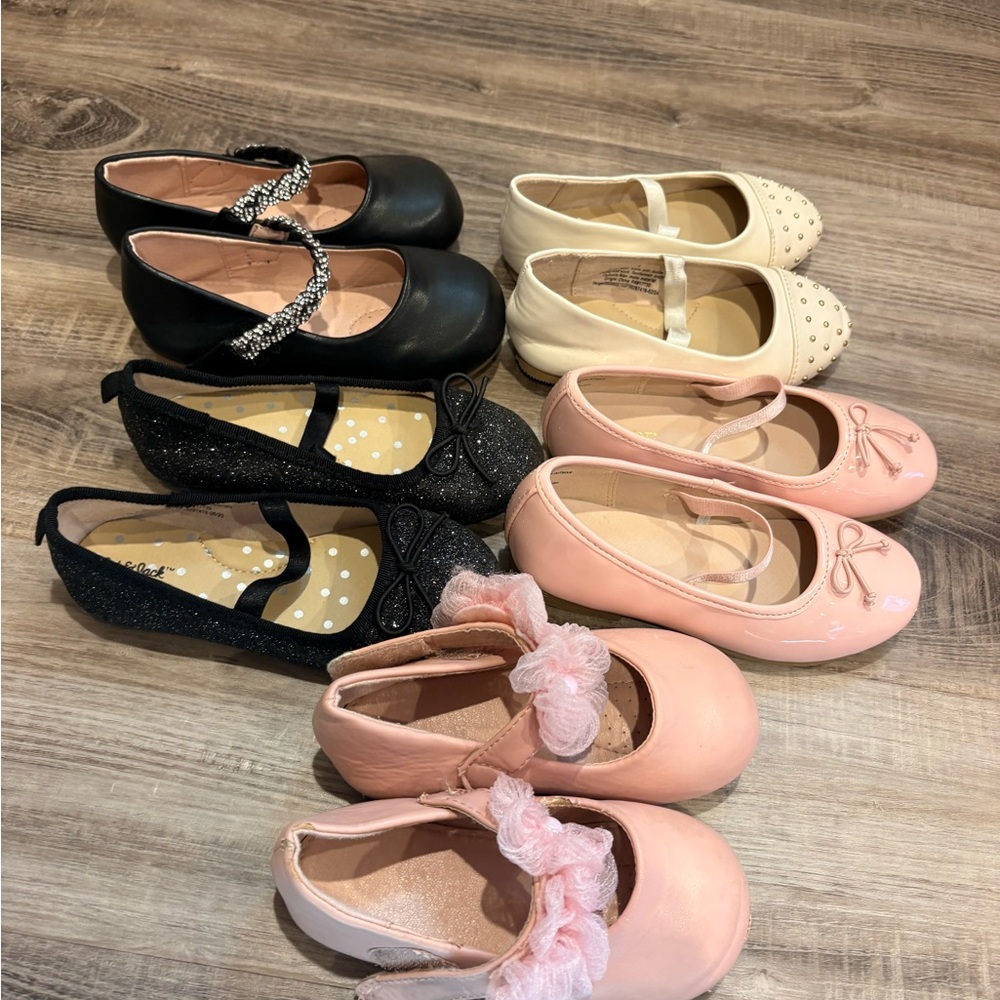 5 pairs of Ballet Flats for toddler girls with free pair